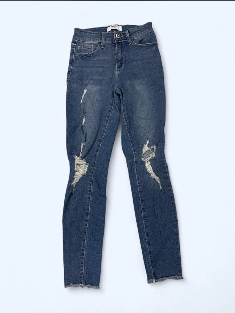California Vintage Distressed Gray Edgy Y2K style skinny jeans size 1 / 25